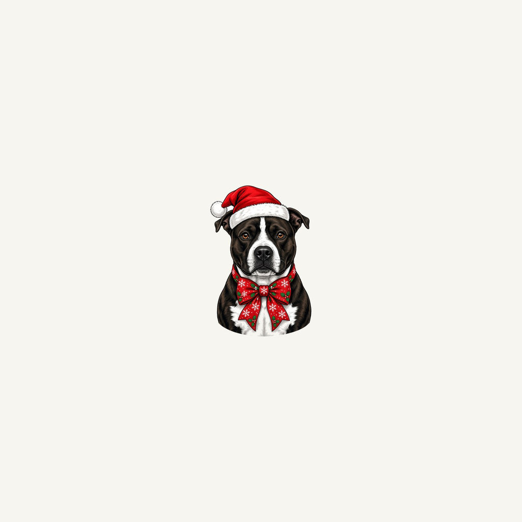 American Staffy Christmas Personalised Beach Towel