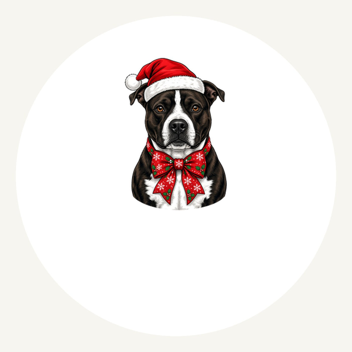 American Staffy Personalised Pewter Christmas Ornament