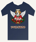 Angel Dog With Paw Heart Personalised Kids Tee and Baby Bodysuit