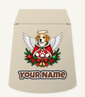 Angel Dog With Paw Heart Personalised Santa Sack