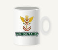 Angel Holding Golden Star Personalised Christmas Mug