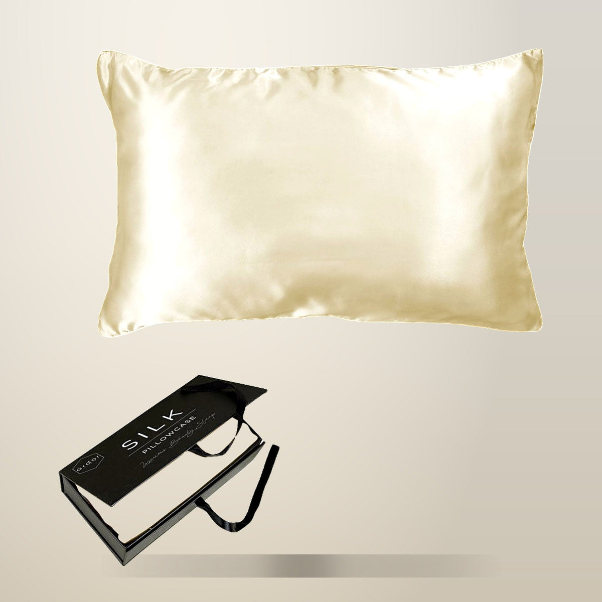 Ardor Mulberry Silk Pillowcase, Standard, Ivory Dreams