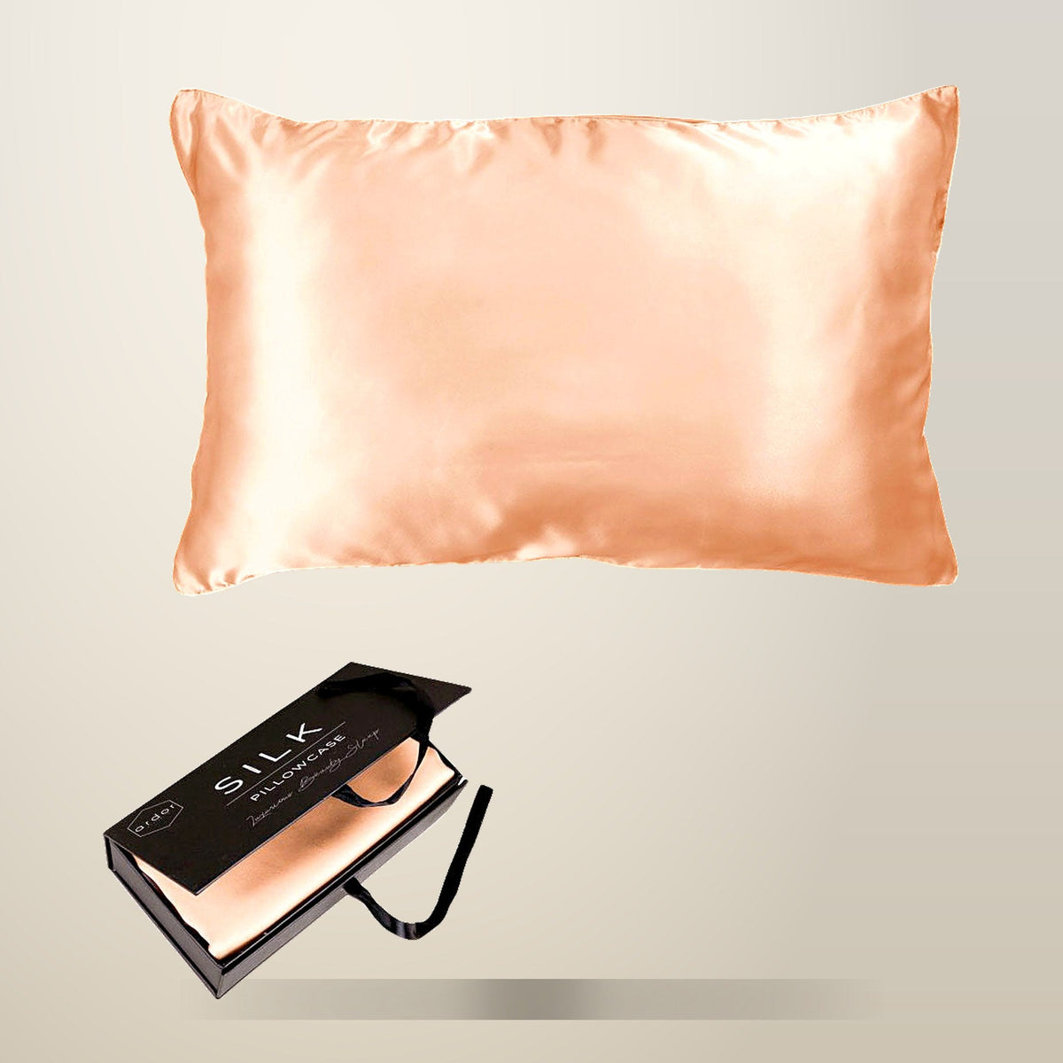Ardor Mulberry Silk Pillowcase, Standard, Peach Spritz