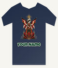 Art Deco Christmas Angel Personalised Kids and Baby Christmas Tee