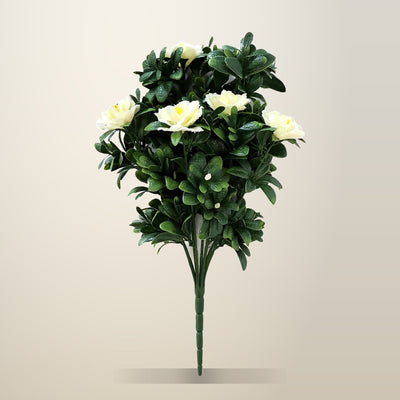 Artificial White Hanging Rose Stem, UV Resistant