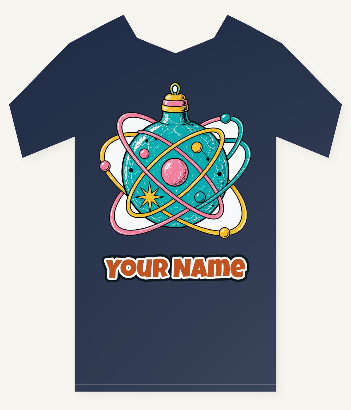 Atomic Orbit Bauble Personalised Kids Tee and Baby Bodysuit