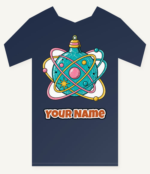 Atomic Orbit Bauble Personalised Kids Tee and Baby Bodysuit