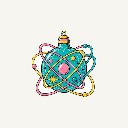Atomic Orbit Bauble Personalised Christmas Mug