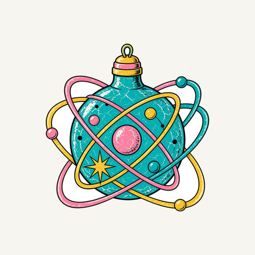 Atomic Orbit Bauble Personalised Christmas T-Shirt and Hoodie