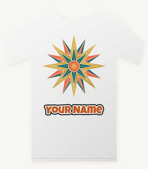 Atomic Starburst Star Personalised Christmas T-Shirt and Hoodie