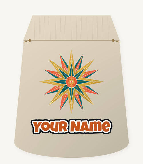 Atomic Starburst Star Personalised Santa Sack
