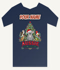 Aussie Animals Christmas Tree Personalised Kids and Baby Christmas Tee