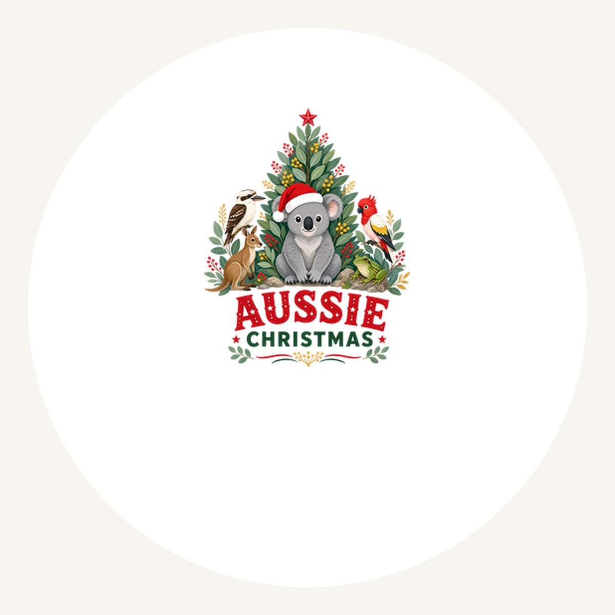 Aussie Animals Christmas Tree Personalised Pewter Christmas Ornament