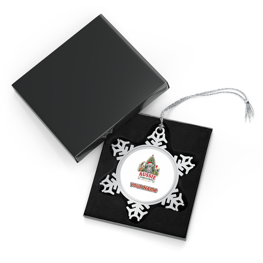 Aussie Animals Christmas Tree Personalised Pewter Christmas Ornament