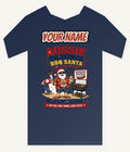 Aussie Barbie Santa Sizzle Personalised Kids and Baby Christmas Tee