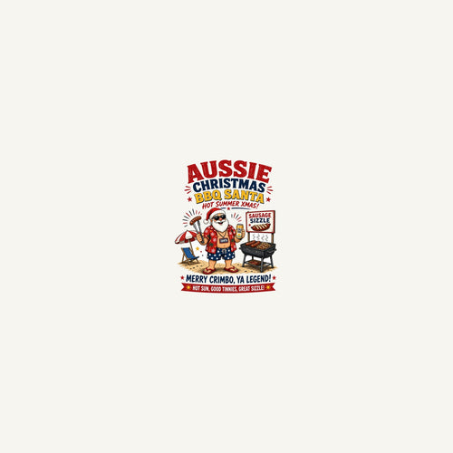 Aussie Barbie Santa Sizzle Personalised Beach Towel
