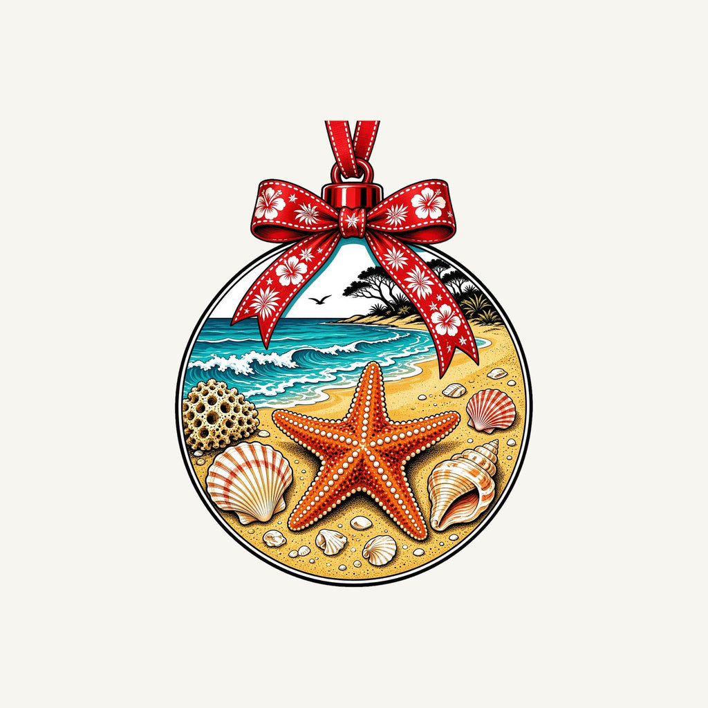 Aussie Beach Christmas Bauble Personalised Kids Tee and Baby Bodysuit