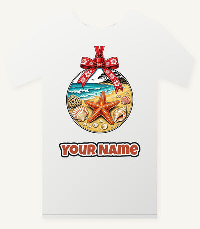 Aussie Beach Christmas Bauble Personalised Christmas T-Shirt and Hoodie