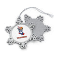 Aussie Beach Christmas Stocking Personalised Pewter Christmas Ornament
