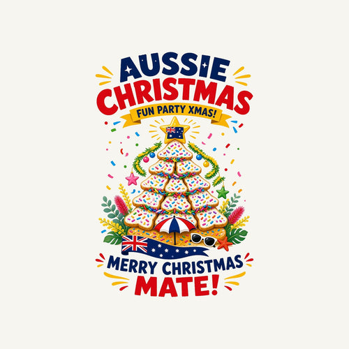 Aussie Christmas Cookie Tree Personalised Kids and Baby Christmas Tee