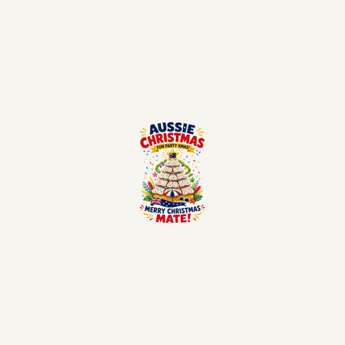 Aussie Christmas Cookie Tree Personalised Beach Towel