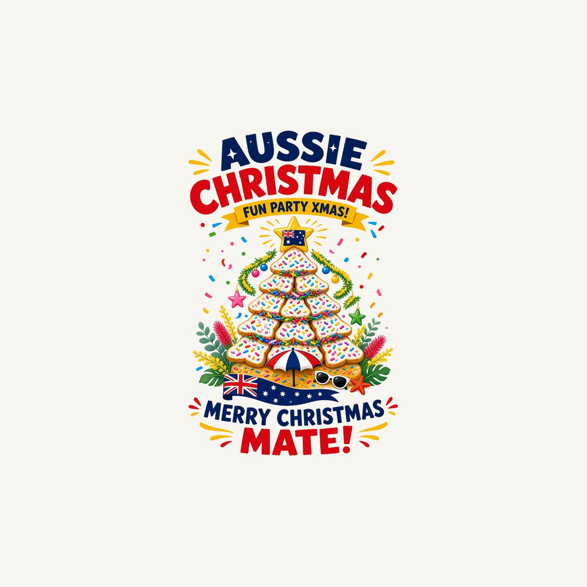 Aussie Christmas Cookie Tree Personalised Christmas Mug