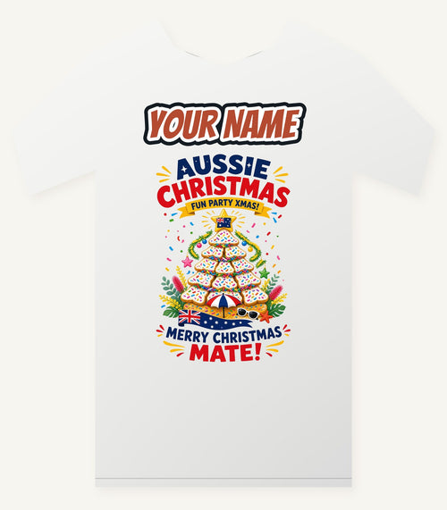 Aussie Christmas Cookie Tree Personalised Christmas T-Shirt and Hoodie