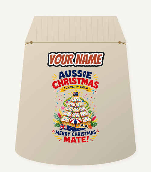 Aussie Christmas Cookie Tree Personalised Santa Sack