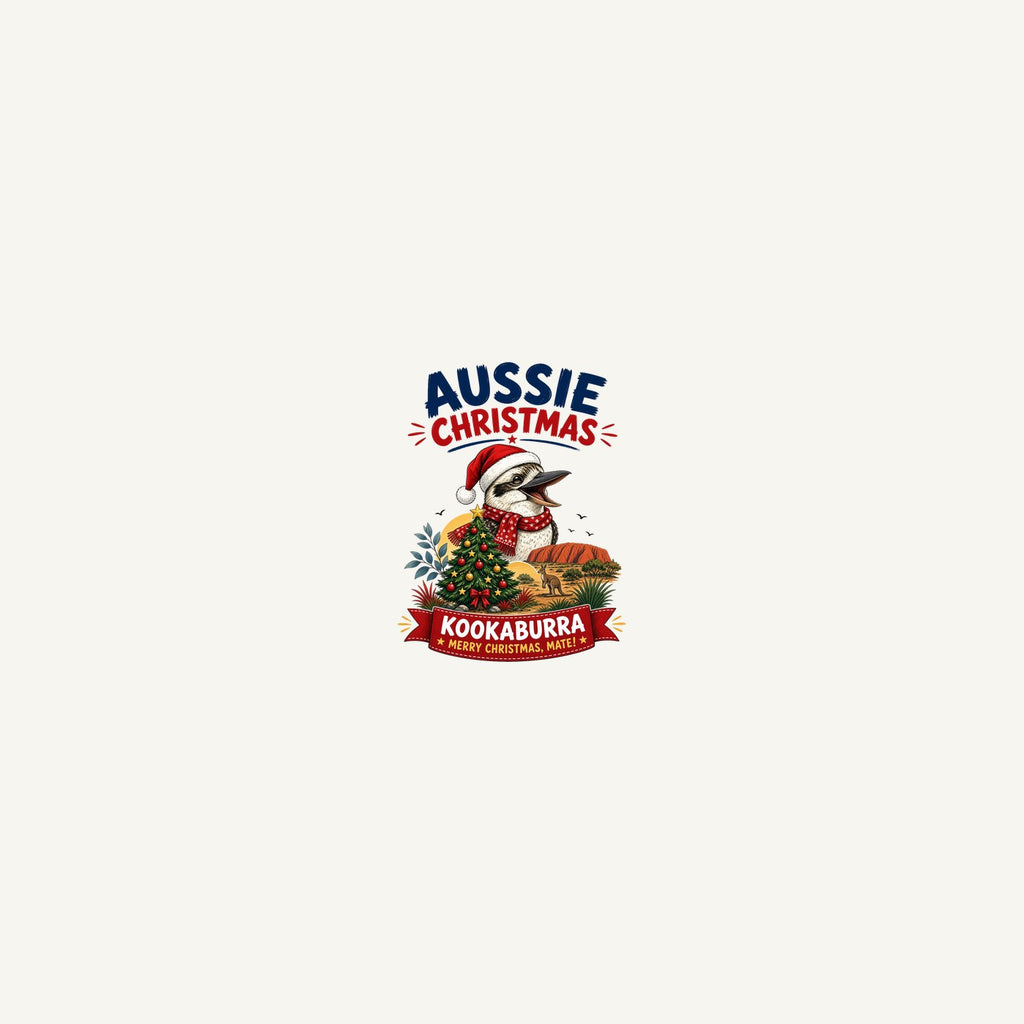 Aussie Kookaburra Christmas Personalised Beach Towel