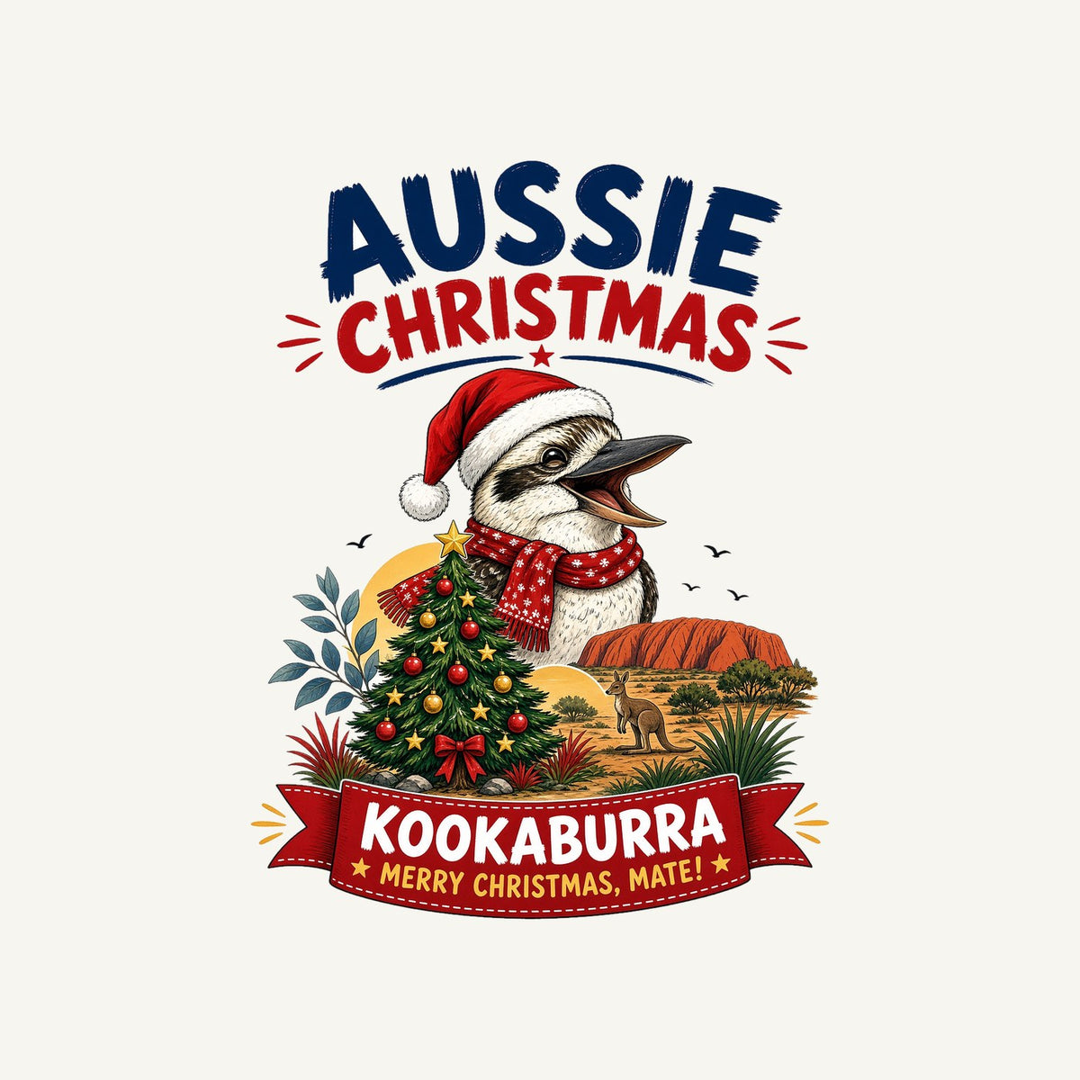 Aussie Kookaburra Christmas Personalised Santa Sack