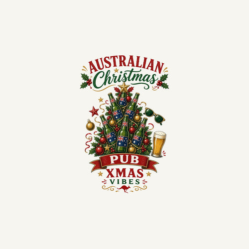 Aussie Pub Christmas Tree Personalised Christmas Mug