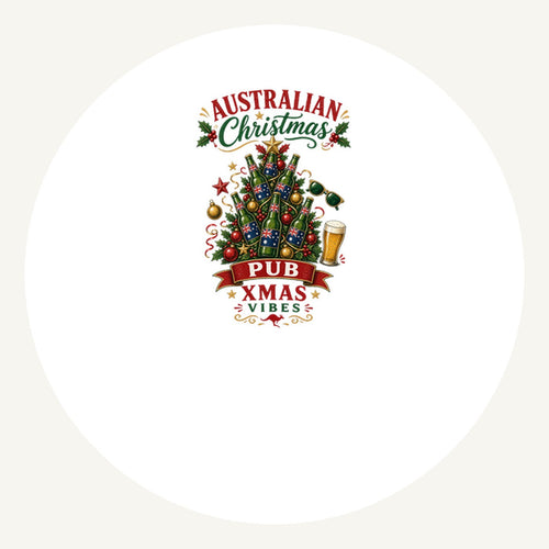 Aussie Pub Christmas Tree Personalised Pewter Christmas Ornament