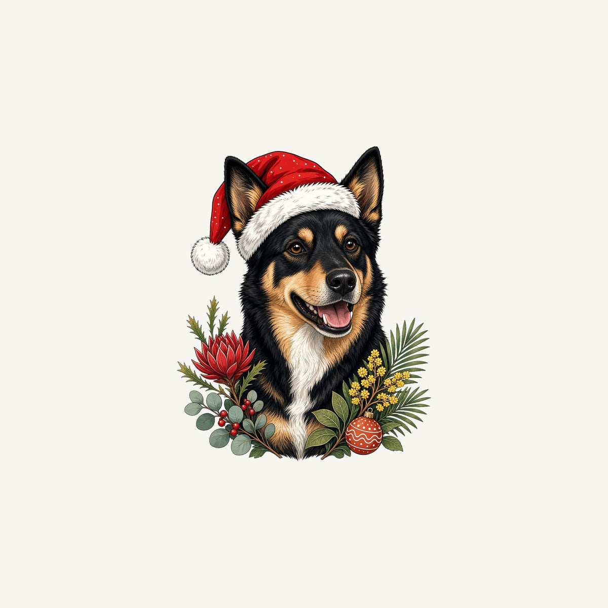 Australian Kelpie Christmas Personalised Christmas Mug