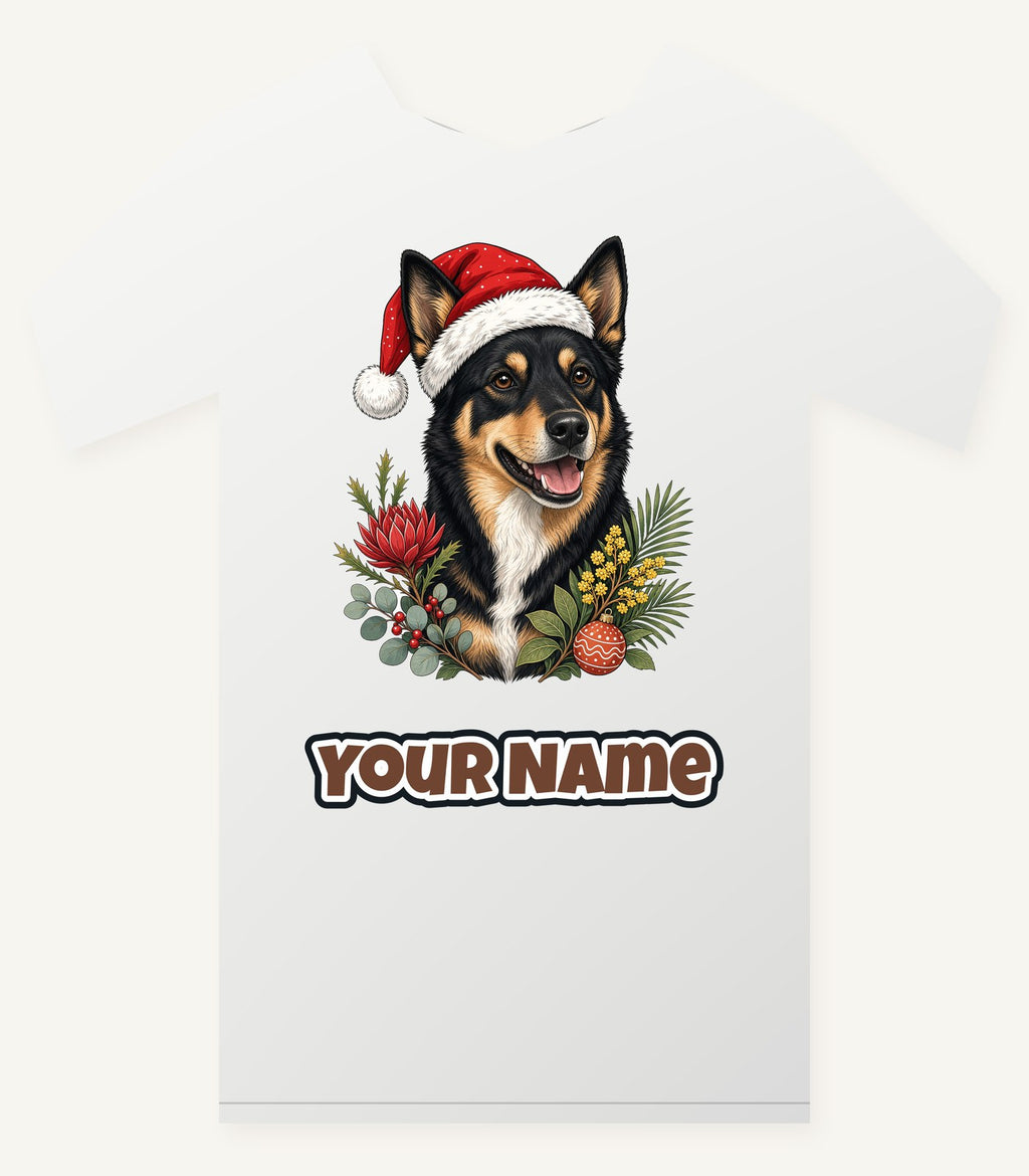 Australian Kelpie Christmas Personalised Christmas T-Shirt and Hoodie