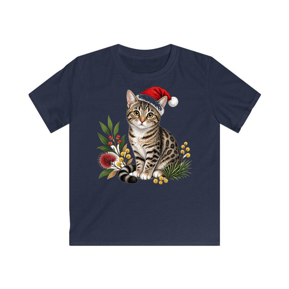 Australian Mist personalised kids Christmas tee in navy