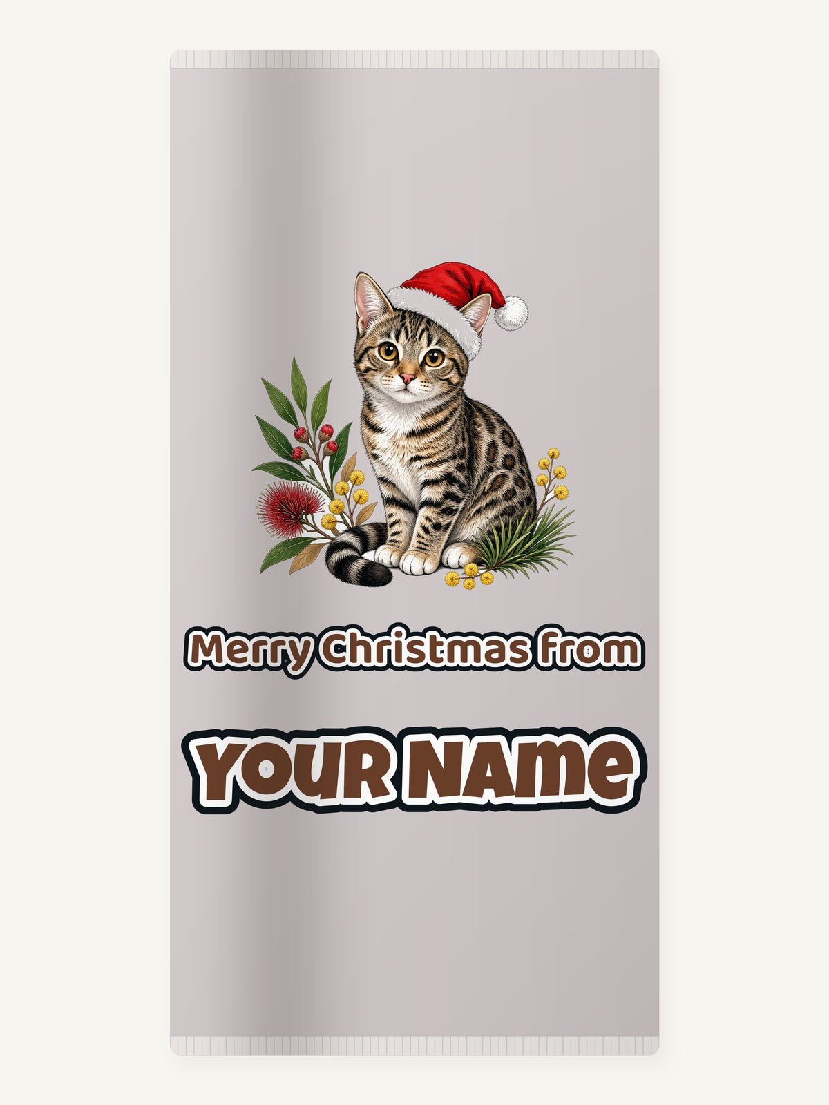Australian Mist Christmas Personalised Beach Towel
