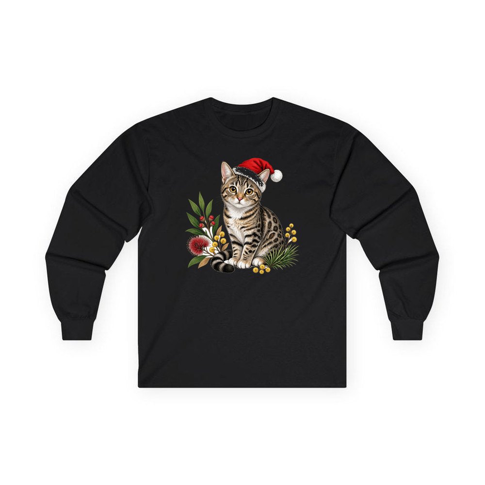 Australian Mist personalised long sleeve Christmas T-shirt in black