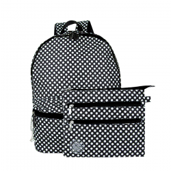 ATFIRST Preppy Backpack with Pouch, 32 x 12 x 40 cm