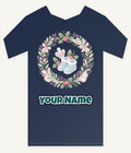 Baby Booties Holly Wreath Personalised Kids Tee and Baby Bodysuit