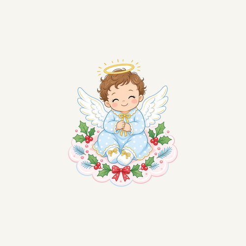 Baby Christmas Angel On Cloud Personalised Christmas Mug