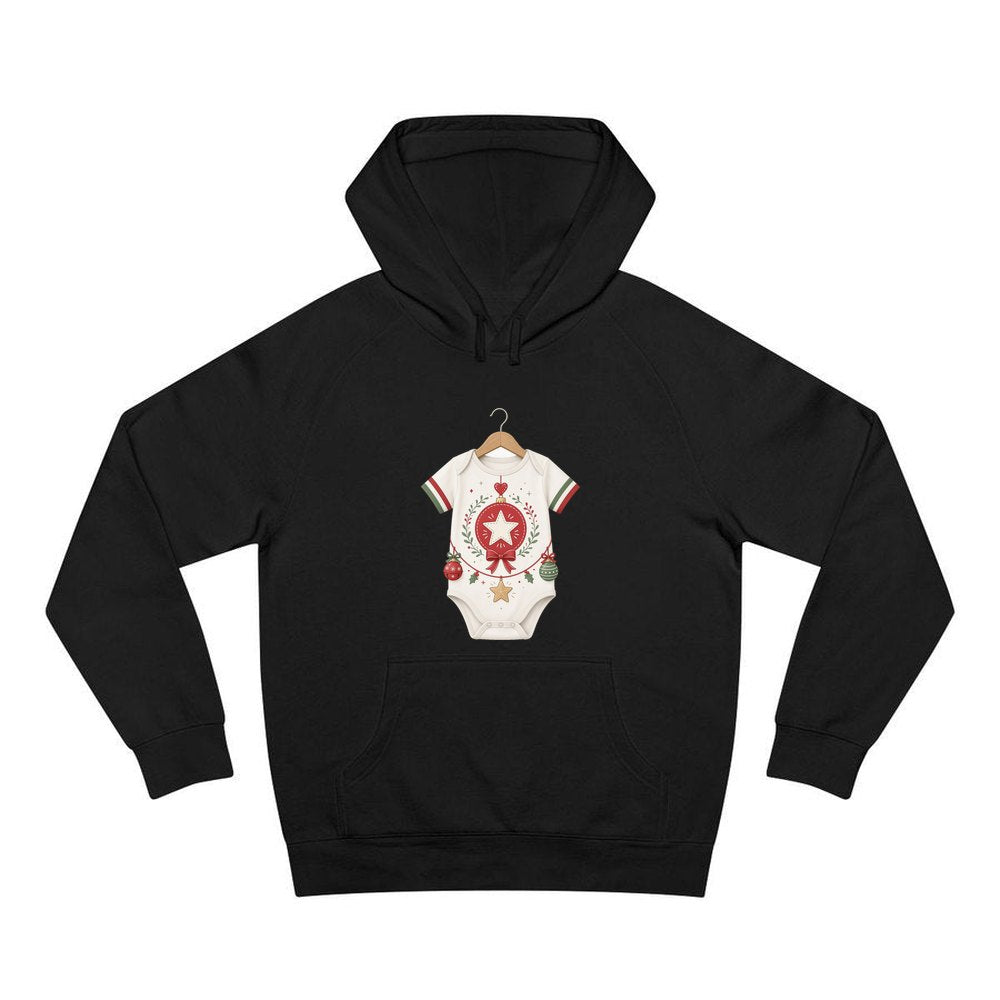 Baby Christmas Bodysuit personalised Christmas hoodie in black