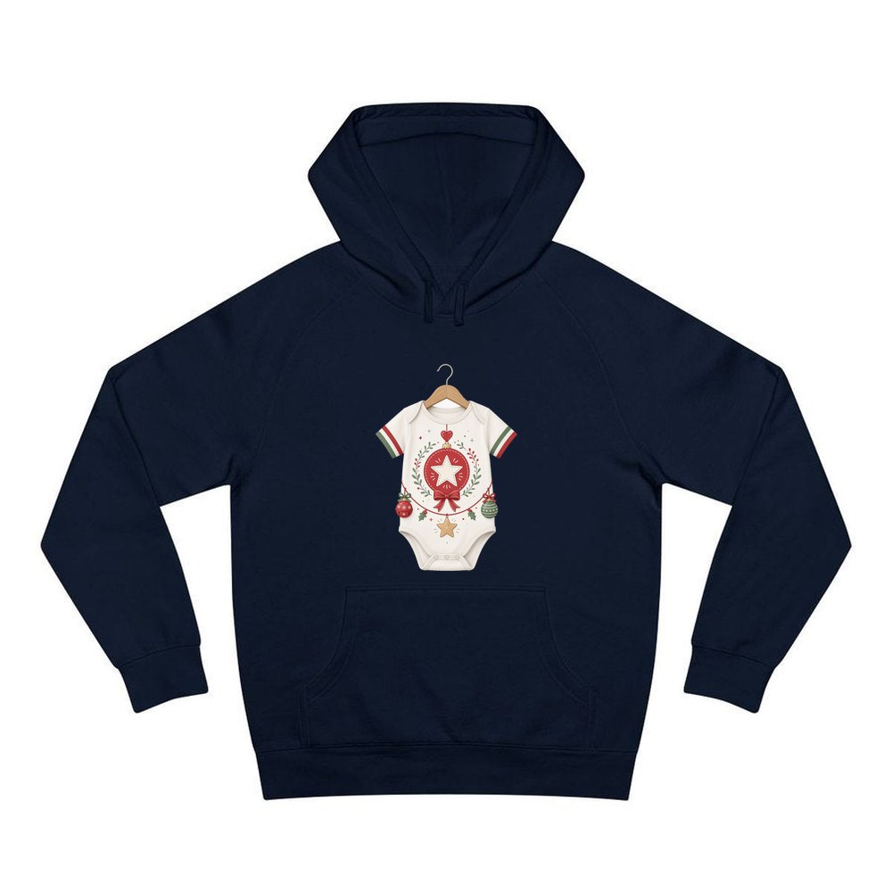 Baby Christmas Bodysuit personalised Christmas hoodie in navy