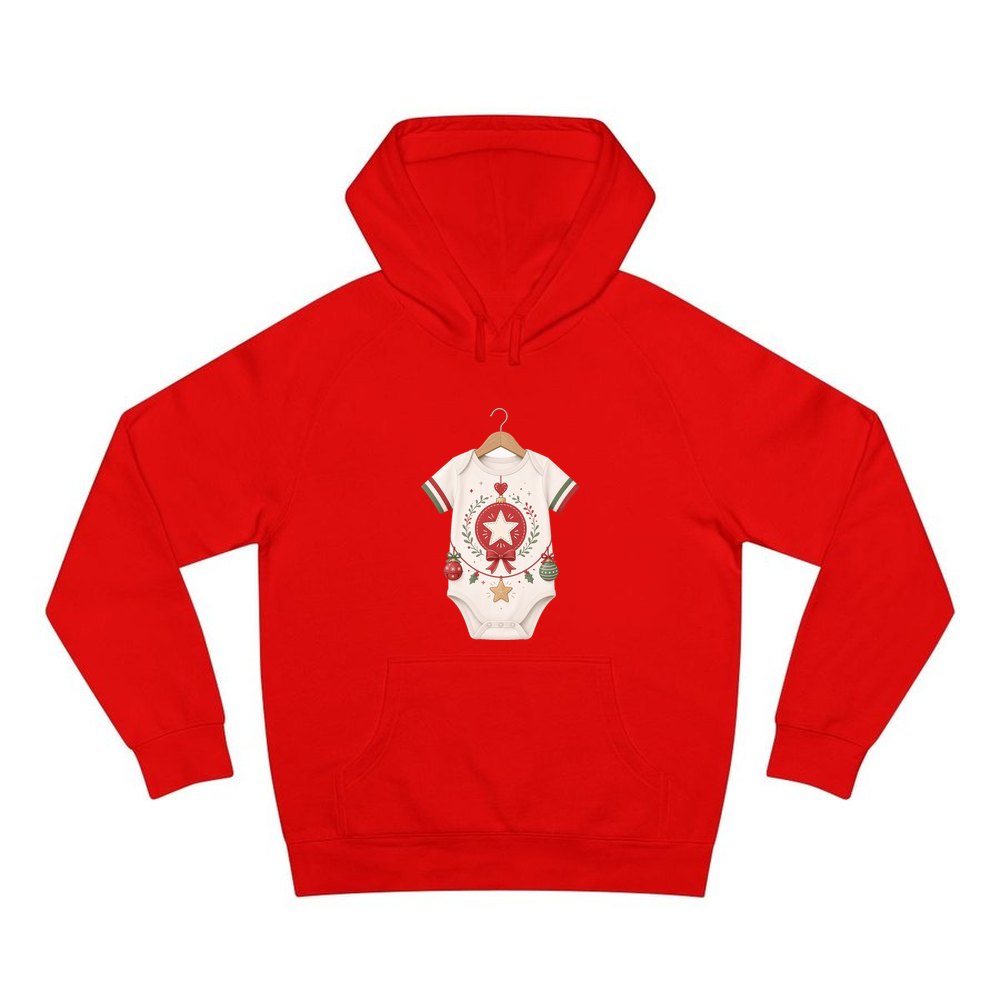 Baby Christmas Bodysuit personalised Christmas hoodie in red