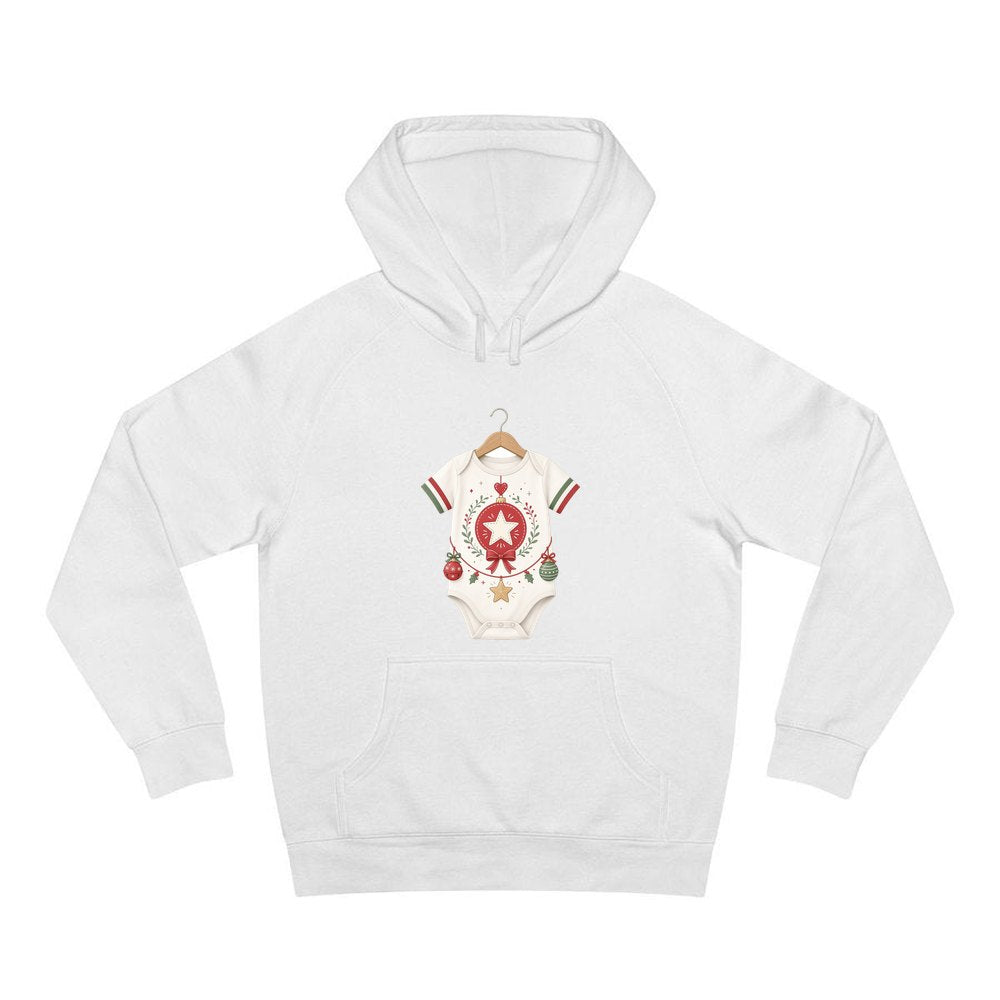 Baby Christmas Bodysuit personalised Christmas hoodie in white