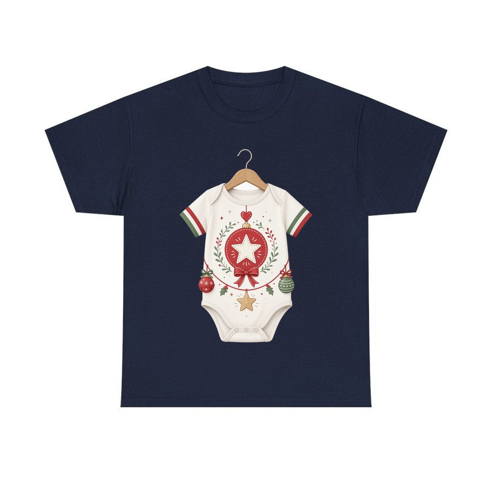 Baby Christmas Bodysuit personalised Christmas T-shirt in navy
