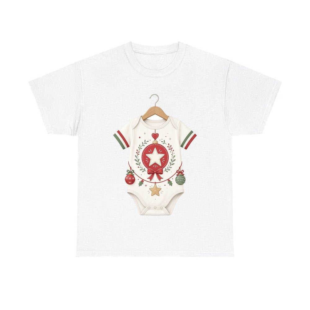 Baby Christmas Bodysuit personalised Christmas T-shirt in white
