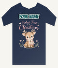 Baby Deer First Christmas Personalised Kids and Baby Christmas Tee