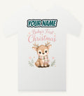 Baby Deer First Christmas Personalised Christmas T-Shirt and Hoodie