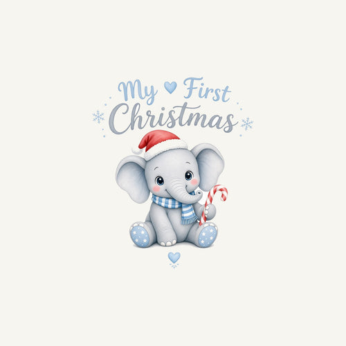 Baby Elephant First Christmas Personalised Christmas Mug