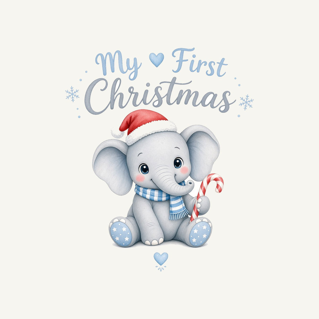 Baby Elephant First Christmas Personalised Santa Sack